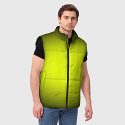 Мужской жилет Кислотный желтый с градиентом, цвет: 3D-черный — фото 2