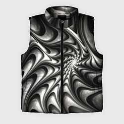 Мужской жилет Abstract fractal grey, цвет: 3D-черный