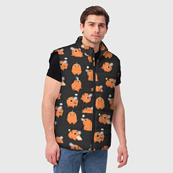 Мужской жилет Chainsaw Man - Почита паттерн, цвет: 3D-черный — фото 2