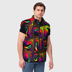 Мужской жилет Digital abstraction paint, цвет: 3D-красный — фото 2