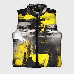 Мужской жилет Черно-желтая абстракция, нейросеть