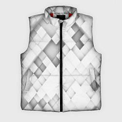 Мужской жилет Серые кубы на белом