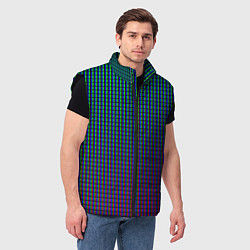 Мужской жилет Multicolored texture, цвет: 3D-черный — фото 2