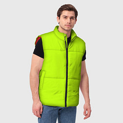 Мужской жилет Лайм цвет: однотонный лаймовый, цвет: 3D-красный — фото 2
