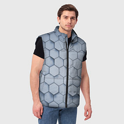 Мужской жилет Соты с черной полосой, цвет: 3D-черный — фото 2