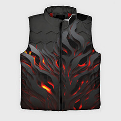 Мужской жилет Объемное черное пламя