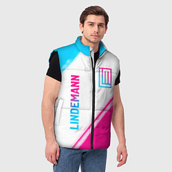 Мужской жилет Lindemann neon gradient style: надпись, символ, цвет: 3D-черный — фото 2