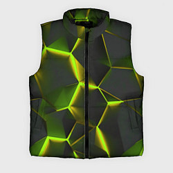 Мужской жилет Разлом неоновых плит, цвет: 3D-черный