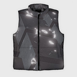 Мужской жилет Серые кубы с сигилами, цвет: 3D-черный