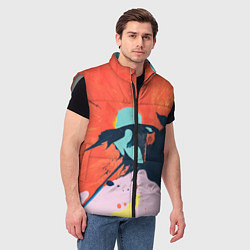 Мужской жилет Множество красок живопись, цвет: 3D-светло-серый — фото 2
