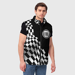 Мужской жилет Fiat racing flag, цвет: 3D-черный — фото 2