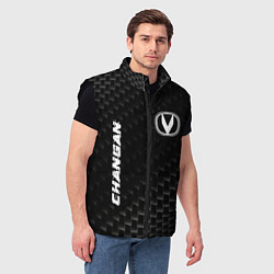 Мужской жилет Changan карбоновый фон, цвет: 3D-черный — фото 2