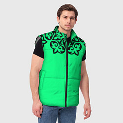 Мужской жилет Мандала на неоновом кислотном цвете, цвет: 3D-светло-серый — фото 2