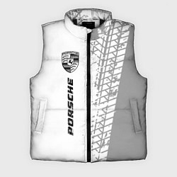 Мужской жилет Porsche speed на светлом фоне со следами шин: по-в, цвет: 3D-черный