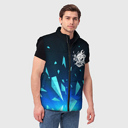 Мужской жилет Cyberpunk 2077 взрыв частиц, цвет: 3D-черный — фото 2