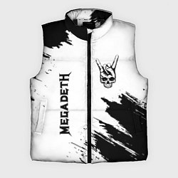 Мужской жилет Megadeth и рок символ на светлом фоне, цвет: 3D-черный