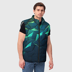Мужской жилет Большие плиты и камни, цвет: 3D-светло-серый — фото 2