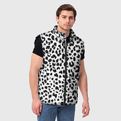 Мужской жилет Черные леопардовые пятна, цвет: 3D-черный — фото 2