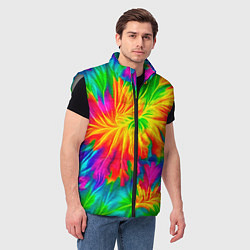 Мужской жилет Тай-дай кислотные краски, цвет: 3D-светло-серый — фото 2