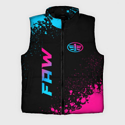 Мужской жилет FAW - neon gradient: надпись, символ, цвет: 3D-черный