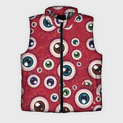 Мужской жилет Множество жутких глаз, цвет: 3D-светло-серый