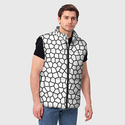 Мужской жилет Мозаика белый, цвет: 3D-черный — фото 2