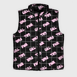 Мужской жилет Girl power - черный в клетку