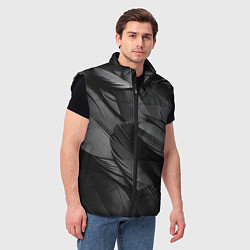 Мужской жилет Черные перья ворона, цвет: 3D-черный — фото 2