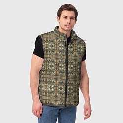 Мужской жилет Обтекаемый узор в стиле Артдеко, цвет: 3D-черный — фото 2