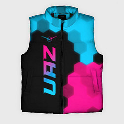 Мужской жилет UAZ - neon gradient: по-вертикали, цвет: 3D-черный