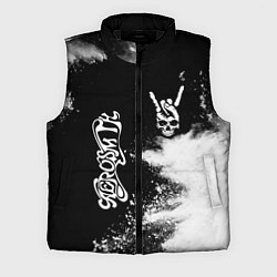Мужской жилет Aerosmith и рок символ на темном фоне, цвет: 3D-черный