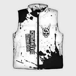 Мужской жилет Five Finger Death Punch и рок символ на светлом фо