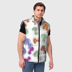 Мужской жилет Вопросики, цвет: 3D-светло-серый — фото 2