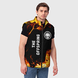 Мужской жилет The Offspring и пылающий огонь, цвет: 3D-черный — фото 2