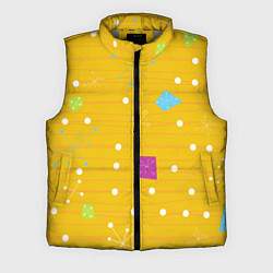 Мужской жилет Yellow abstraction, цвет: 3D-светло-серый