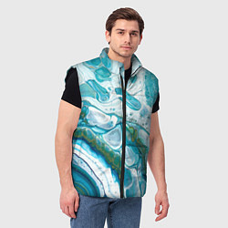 Мужской жилет 50 Оттенков Океана, цвет: 3D-черный — фото 2