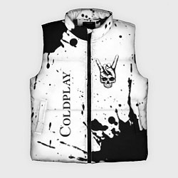 Мужской жилет Coldplay и рок символ на светлом фоне, цвет: 3D-черный