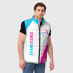 Мужской жилет Evanescence neon gradient style: надпись, символ, цвет: 3D-черный — фото 2
