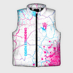 Мужской жилет Death Stranding neon gradient style: надпись, симв, цвет: 3D-черный