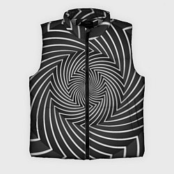 Мужской жилет Оптическая иллюзия изогнутые линии, цвет: 3D-светло-серый