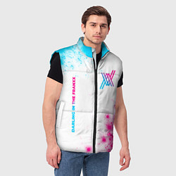 Мужской жилет Darling in the FranXX neon gradient style: надпись, цвет: 3D-черный — фото 2