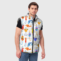 Мужской жилет Рыбалочка, цвет: 3D-светло-серый — фото 2