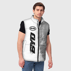 Мужской жилет BYD speed на светлом фоне со следами шин: по-верти, цвет: 3D-черный — фото 2