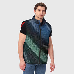 Мужской жилет Пиксельный узор, цвет: 3D-красный — фото 2