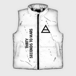 Мужской жилет Thirty Seconds to Mars glitch на светлом фоне: над, цвет: 3D-черный