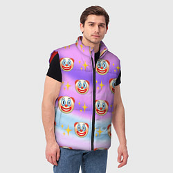 Мужской жилет Узор с Клоунами, цвет: 3D-красный — фото 2
