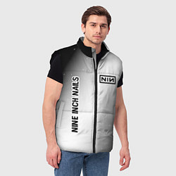 Мужской жилет Nine Inch Nails glitch на светлом фоне: надпись, с, цвет: 3D-черный — фото 2