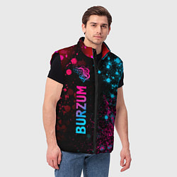 Мужской жилет Burzum - neon gradient: по-вертикали, цвет: 3D-черный — фото 2
