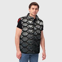 Мужской жилет Кожа черной мамбы, цвет: 3D-красный — фото 2