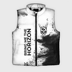 Мужской жилет Bring Me the Horizon и рок символ на светлом фоне, цвет: 3D-черный